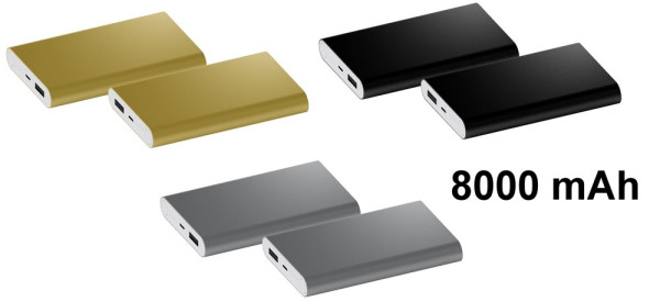 Powerbank Chunk aluminium 8000 mAh