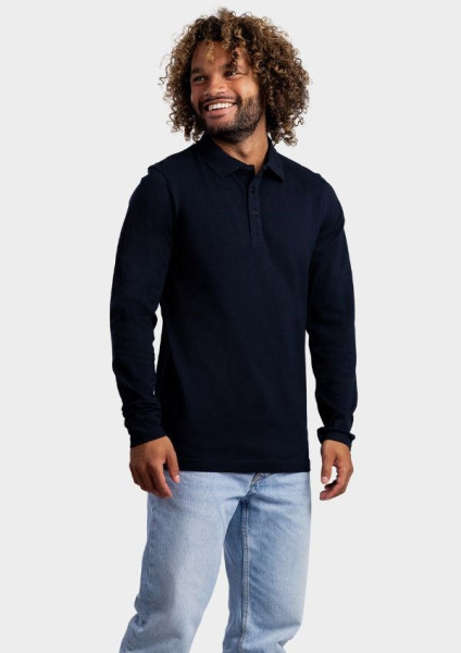 Lemon & Soda Basic Cotton Elastane Long Sleeve Polo
