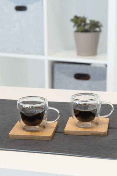 BAMBOO DUO - Glazen mokkenset