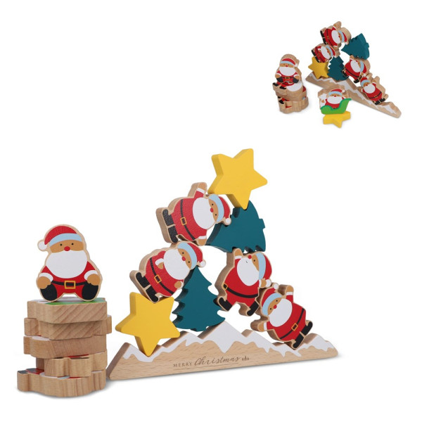 InSideOut Houten Kerstman-balanceerspel