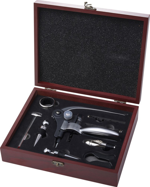 Houten wijn set Emil