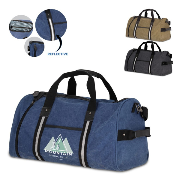 Gerecycled katoenen canvas plunjezak Harper