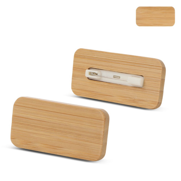 Naambadge Bamboe met speld